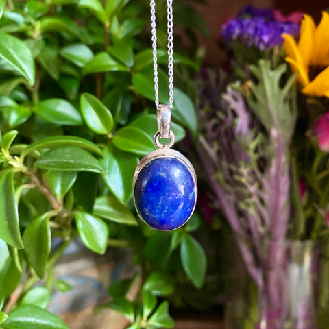 Wisdom and Focus Pendant: Lapis Lazuli (Sterling Silver)