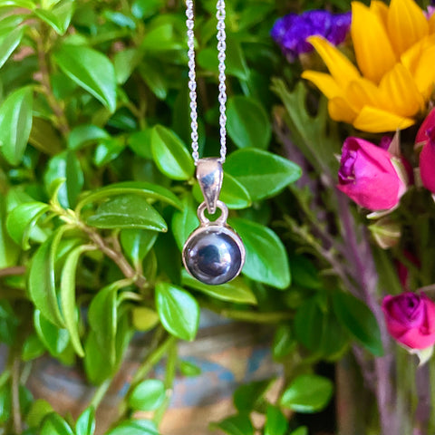 Grounding and Protection Pendant: Hematite (Sterling Silver)