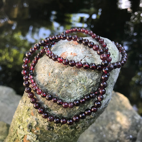 Energy Flow and Passion Bracelet: Garnet