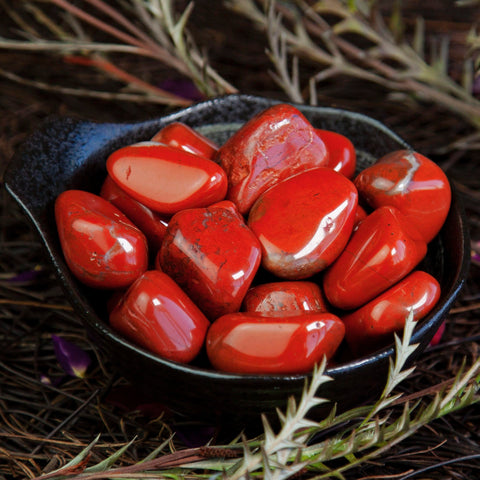 Red Jasper: Grounding Tumbled Stone