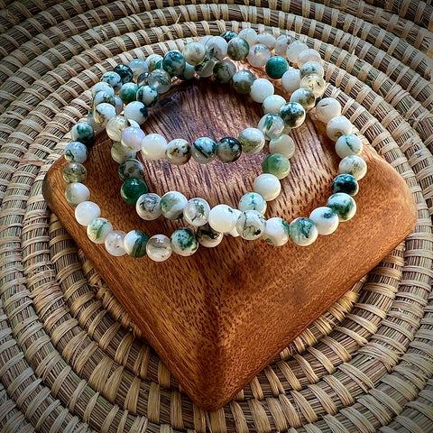 Inner-Peace and Mother Earth Connection Bracelet: Tree Agate