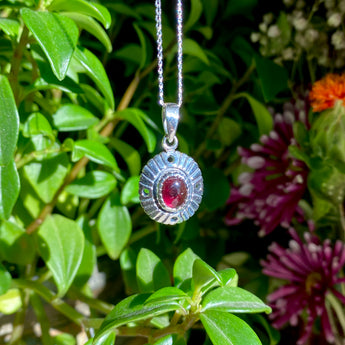 Lighten Up Pendant: Garnet (Sterling Silver)