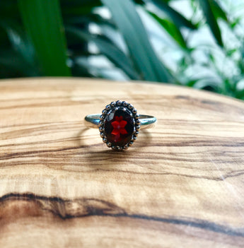 Lighten Up Ring: Garnet (Sterling Silver)