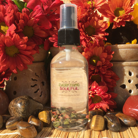 CLEANSING Smudge Spritzer Infused with Unakite