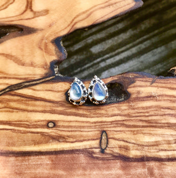 Moonstone: Insight and Balance Sterling Silver Studs