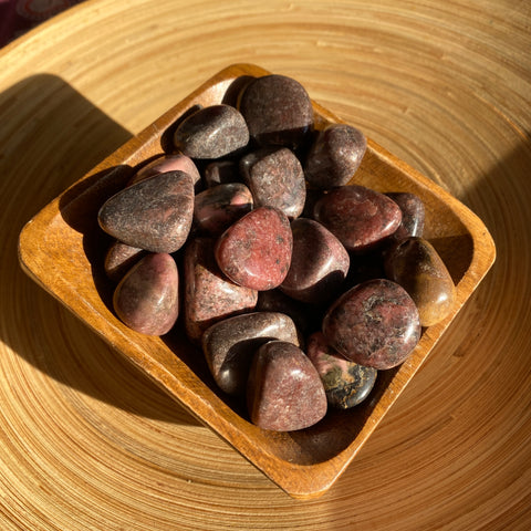 Forgiveness and Healing Heart: Rhodonite Tumbled Stone