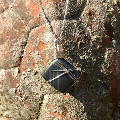 Stability and Willpower Pendant: Hematite