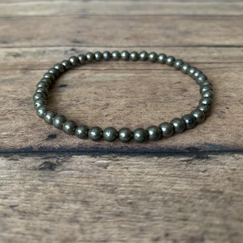Protection and Prosperity Bracelet: Pyrite (4mm)