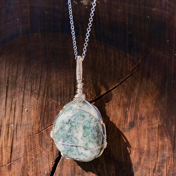 Mother Earth Pendant: Tree Agate