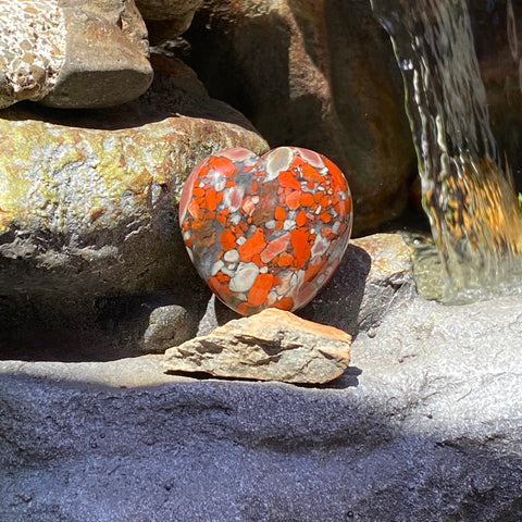 Stability and Strength Heart: Brecciated Jasper