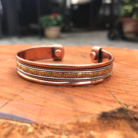 Copper Bracelet, Western Bright Cut, Hand Engraved - Etsy